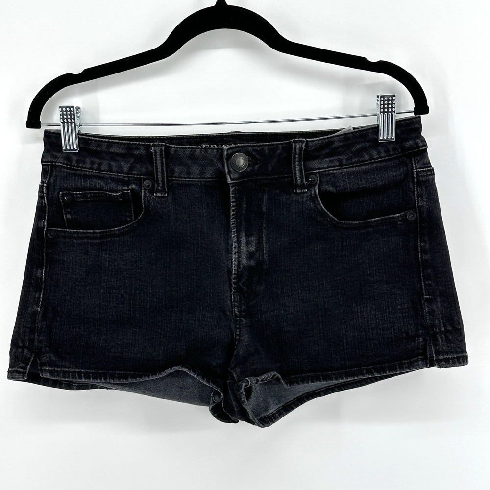 American Eagle Denim Jean Shorts Womens 10 360 Super Stretch Hi Rise Shortie